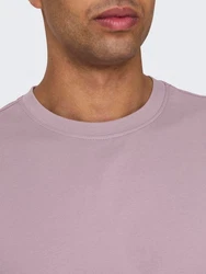ONLY & SONS T-Shirt ONSFred (1-tlg) Lila/Rosa/Grau/Hellgrau/Braun/Beige