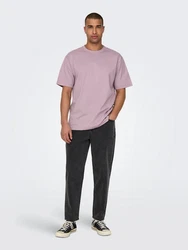 ONLY & SONS T-Shirt ONSFred (1-tlg) Lila/Rosa/Grau/Hellgrau/Braun/Beige