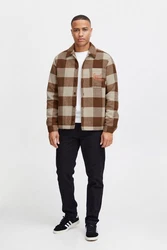 BLEND Übergangsjacke creme / braun / braunmeliert / orange