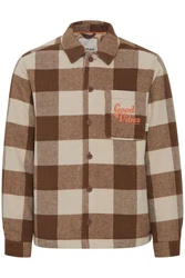 BLEND Übergangsjacke creme / braun / braunmeliert / orange