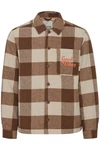 BLEND Übergangsjacke creme / braun / braunmeliert / orange