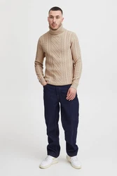 11 Project Rollkragenpullover PRJamelio Beige/Khaki/Braun