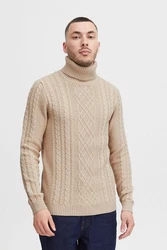 11 Project Rollkragenpullover PRJamelio Beige/Khaki/Braun