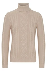 11 Project Rollkragenpullover PRJamelio Beige/Khaki/Braun