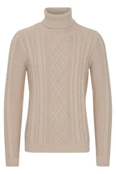 11 Project Rollkragenpullover PRJamelio Beige/Khaki/Braun