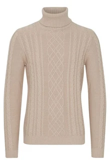 11 Project Rollkragenpullover PRJamelio Beige/Khaki/Braun