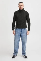 11 Project Rollkragenpullover PRJamelio Schwarz/Dunkelgrau/Dunkelgrün