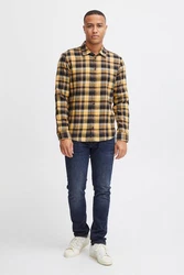 Blend Langarmhemd BLEND BHShirt Gelb/Braun/Rot