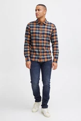 Blend Langarmhemd BLEND BHShirt Hellblau/Blau/Rot/Braun/Dunkelblau/Orange