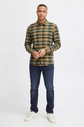 Blend Langarmhemd BLEND BHShirt Braun/Rot/Grün/Dunkelgrün