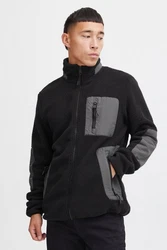 Blend Kapuzenfleecejacke BLEND BHLauke Dunkelgrau/Schwarz/Grau