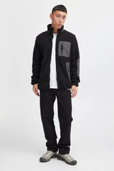 Blend Kapuzenfleecejacke BLEND BHLauke Dunkelgrau/Schwarz/Grau