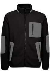 Blend Kapuzenfleecejacke BLEND BHLauke Dunkelgrau/Schwarz/Grau