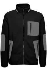 Blend Kapuzenfleecejacke BLEND BHLauke Dunkelgrau/Schwarz/Grau