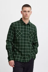 Blend Langarmhemd BLEND BHShirt Grün/Dunkelgrün