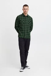 Blend Langarmhemd BLEND BHShirt Grün/Dunkelgrün