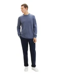 TOM TAILOR Strickpullover Basic Crewneck Knit Grau/Dunkelblau/Hellblau/Blau TOM TAILOR Strickpullover Basic Crewneck Knit Grau/Dunkelblau/Hellblau/Blau