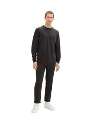 TOM TAILOR Strickpullover Basic Crewneck Knit anthrazit