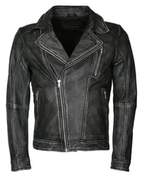 JCC Bikerjacke 8208 Creme/Schwarz/Grau/Dunkelgrau