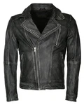 JCC Bikerjacke 8208 Creme/Schwarz/Grau/Dunkelgrau