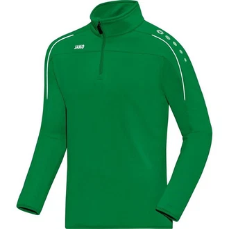 Jako Sweatshirt Classico Ziptop Grün/Dunkelgrün/Neonfarben