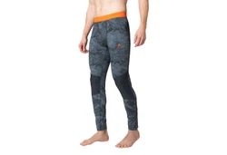 Odlo Funktionsleggings Tights Whistler Eco Baselayer Orange/Hellblau/Dunkelgrün/Blau