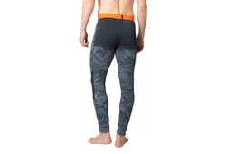 Odlo Funktionsleggings Tights Whistler Eco Baselayer Orange/Hellblau/Dunkelgrün/Blau
