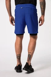 JP1880 Bermudas Sporthose FLEXNAMIC 2in1-Look Handypocket Blau/Dunkelblau/Hellblau