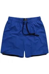JP1880 Bermudas Sporthose FLEXNAMIC 2in1-Look Handypocket Blau/Dunkelblau/Hellblau