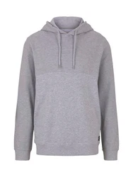 TOM TAILOR Denim Hoodie Structure Hoody Hellgrau/Grau/Dunkelgrau