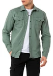 RedBridge Jeanshemd Premium Denim Dunkelgrün/Grün