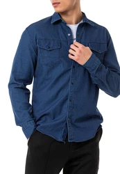 RedBridge Jeanshemd Premium Denim Dunkelblau/Blau/Hellblau