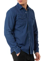 RedBridge Jeanshemd Premium Denim Dunkelblau/Blau/Hellblau