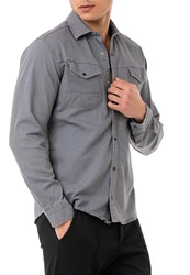 RedBridge Jeanshemd Premium Denim Hellgrau/Grau/Dunkelgrau