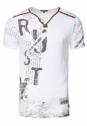 Rusty Neal T-Shirt Braun/Rot/Grau
