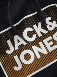 Jack & Jones Kapuzensweatshirt JJSTEEL SWEAT HOOD Hellblau/Schwarz/Dunkelblau