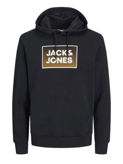 Jack & Jones Kapuzensweatshirt JJSTEEL SWEAT HOOD Hellblau/Schwarz/Dunkelblau Jack & Jones Kapuzensweatshirt JJSTEEL SWEAT HOOD Hellblau/Schwarz/Dunkelblau