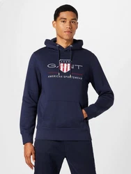 GANT Hoodie REGULAR ARCHIVE SHIELD HOODIE Grau/Dunkelblau/Hellblau/Blau