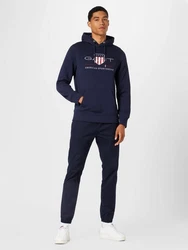 GANT Hoodie REGULAR ARCHIVE SHIELD HOODIE Grau/Dunkelblau/Hellblau/Blau