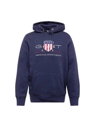 GANT Hoodie REGULAR ARCHIVE SHIELD HOODIE Grau/Dunkelblau/Hellblau/Blau