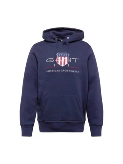 GANT Hoodie REGULAR ARCHIVE SHIELD HOODIE Grau/Dunkelblau/Hellblau/Blau