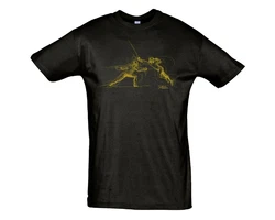 ARTOS T-Shirt Fechtmotiv Herren Braun/Dunkelgrün/Gold/Khaki/Gelb