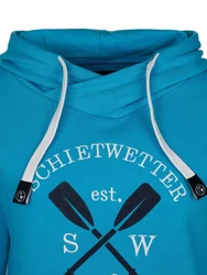Schietwetter Kapuzenpullover Alexa Damen Hoody Sweatshirt Hellblau/Türkis/Blau
