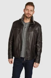 Lederjacke BUGERERO mit weichem Stehkragen