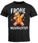 MoonWorks Herren T-Shirt Weihnachten Dabbing Braun/Beige/Schwarz/Orange MoonWorks Herren T-Shirt Weihnachten Dabbing Braun/Beige/Schwarz/Orange
