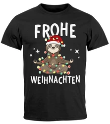 MoonWorks Herren T-Shirt Weihnachten Dabbing Schwarz/Braun/Beige/Grau/Hellblau