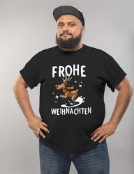 MoonWorks Herren T-Shirt Weihnachten Dabbing Schwarz/Braun/Lila/Grau
