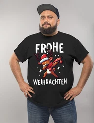 MoonWorks Herren T-Shirt Weihnachten Dabbing Schwarz/Braun/Rot/Orange/Beige/Grau