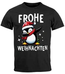 MoonWorks Herren T-Shirt Weihnachten Dabbing Braun/Schwarz/Weiß/Beige/Grau/Orange MoonWorks Herren T-Shirt Weihnachten Dabbing Braun/Schwarz/Weiß/Beige/Grau/Orange