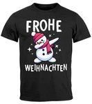 MoonWorks Herren T-Shirt Weihnachten Dabbing Braun/Schwarz/Weiß/Beige MoonWorks Herren T-Shirt Weihnachten Dabbing Braun/Schwarz/Weiß/Beige